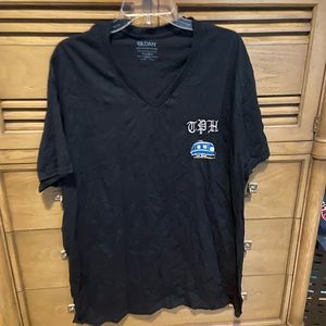 Black tee with embroidery